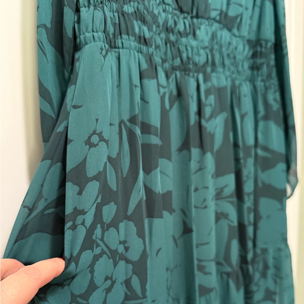 Plus Size Taylor Smocked Waist Chiffon Maxi Dress 20W - Picture 8 of 12
